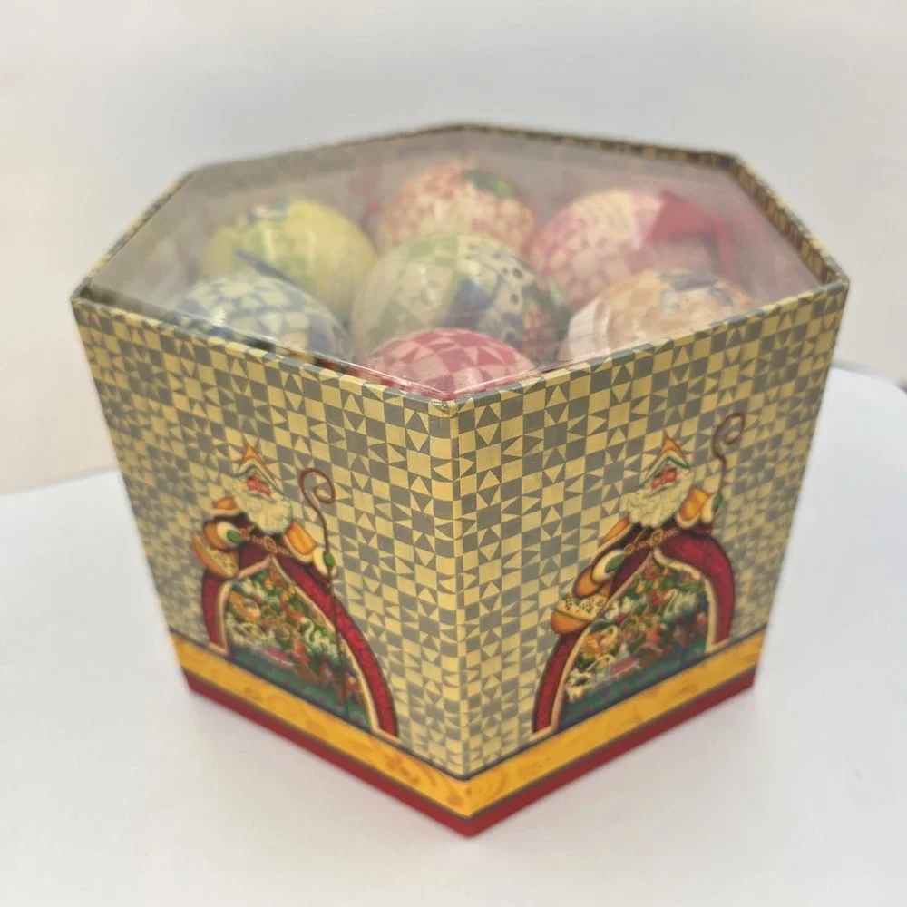 Jim Shore 12 Days Of Christmas Ornament Set 2006 Enesco 14 Ball‎ Ornaments Box